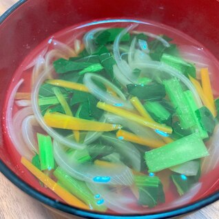 小松菜と玉ねぎのすまし汁